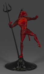 Murano-Figur eines tanzenden Teufels mit Dreizack