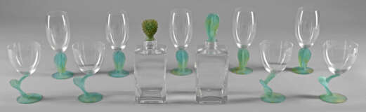 Zwei Karaffen und neun Trinkgläser "Cactus" von Daum - фото 1