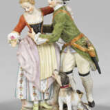 Galantes Paar mit Hund als Allegorie des Herbstes - photo 1