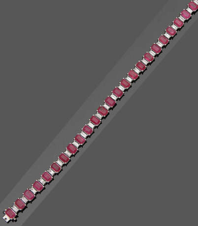 Elegantes Rubin-Diamant-Armband - фото 1
