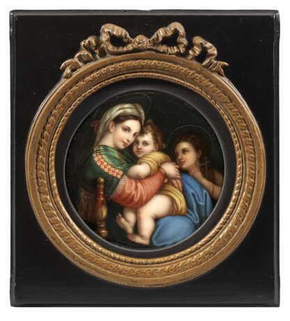 Porzellangemälde "Madonna della Sedia" - photo 1