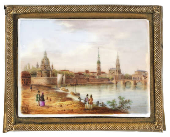 Porzellanminiatur mit Dresden-Ansicht - фото 1