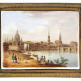 Porzellanminiatur mit Dresden-Ansicht - Foto 1