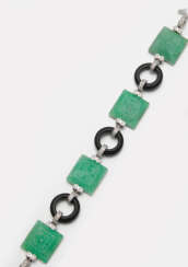 Jade-Armband im Art Déco-Stil