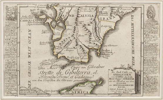 Karte von Südandalusien und der Straße von Gibraltar - photo 1