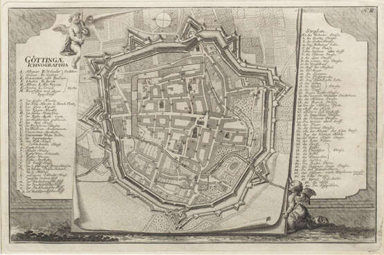 Seltener Stadtplan von Göttingen "Goettingae Ichnographia" - фото 1