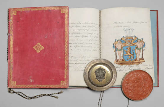 Grafendiplom und Verleihungsurkunde von König Friedrich - photo 1