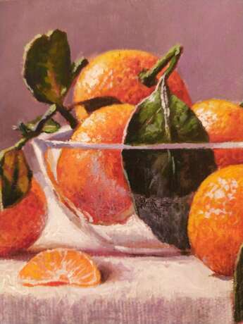 Tangerines Stretched canvas Oil Realism Still life Russia 2020 - photo 2
