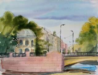 Gelbe Brücke in St. Petersburg