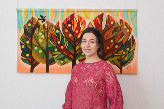 Яблоневый сад (уменьшенная) Wool Tapestry Ukraine 2021 - photo 1