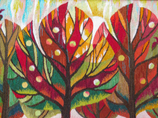 Яблоневый сад (уменьшенная) Wool Tapestry Ukraine 2021 - photo 8