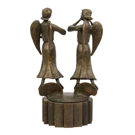 ROMANG, WERNER (Bildhauer 20. Jh.), "Paar musizierende Engel", - Foto 3