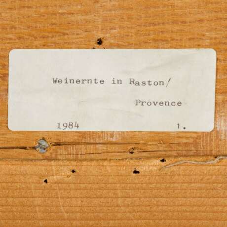 MANIATIS, TONIS (1937) "Weinernte in Raston/Provence" - photo 4