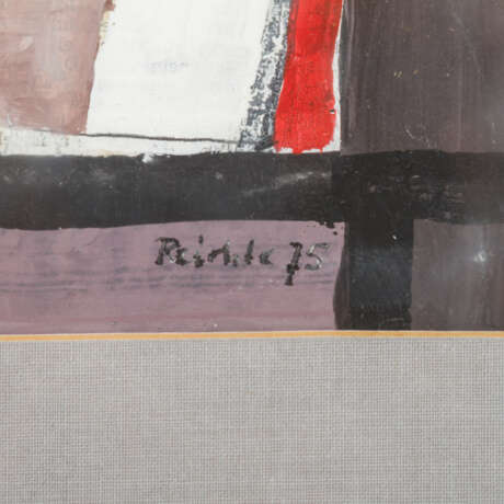 REICHLE, PAUL (1900-1981), "Abstrakte Komposition mit Textcollage", - photo 3