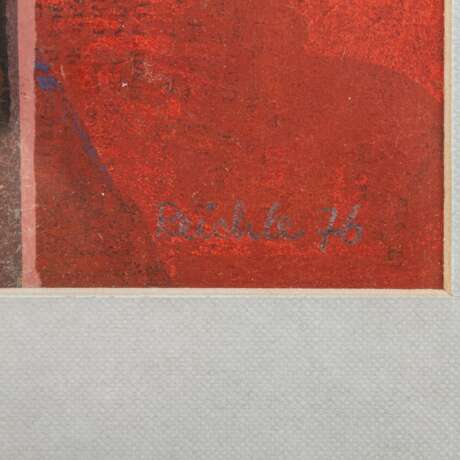 REICHLE, PAUL (1900-1981), 2 Abstrakte Kompositionen mit Textcollagen, - photo 4