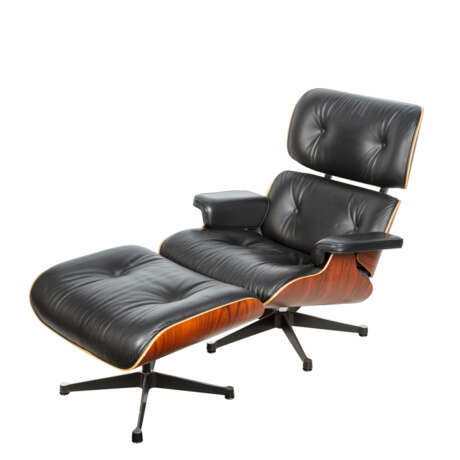 RAY & CHARLES EAMES "Lounge Chair mit Ottomane" - photo 1