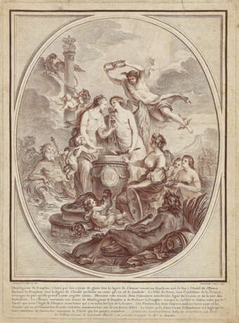 Gilles Demarteau - Allegorie auf die Hochzeit des Dauphins Louis von Bourbon mit Erzherzogin Marie Antoinette am 16. Mai 1770 - Foto 1