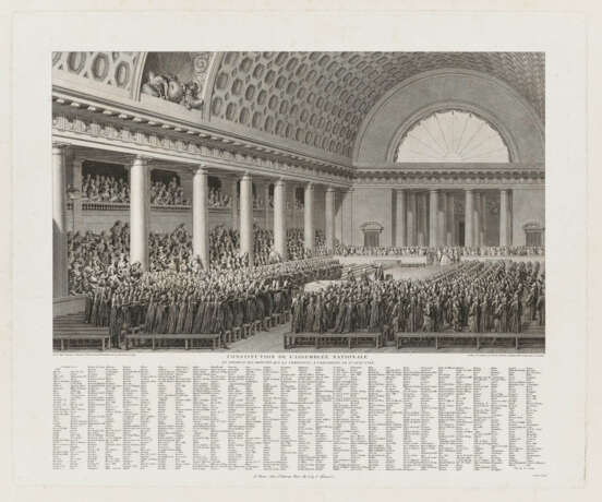 Jean-Michel Moreau - ''Ouverture des États-Généraux à Versailles, le 5 Mai 1789 [...]'' - ''Constitution de l'Assemblée Nationale [...] à Versailles le 17. Juin 1789'' - Foto 1