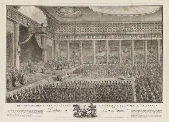 Charles Emmanuel Patas - ''Ouverture des États Généraux à Versailles le V Mai M.DCC. LXXXIX'' - фото 1