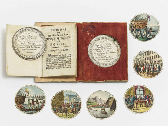 Zinn-Steck-Taler mit Darstellungen der Herrschaft der Hundert Tage und Waterloo - Deutschland, um 1815 - Foto 2