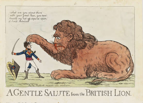 England um 1803/04 - ''A Gentle Salute from the British Lion'' - Foto 1