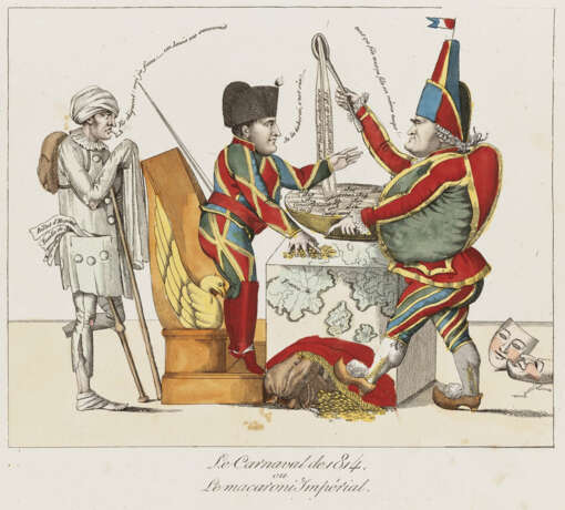 Frankreich Ende 1813 / Anfang 1814 - ''Le Carnaval de 1814 ou Le macaroni Impérial'' - Foto 1