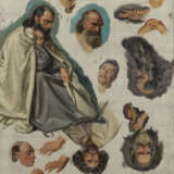 Paul (Hippolyte) Delaroche - Figuren-, Kopf- und Handstudien zur Ausmalung der Kirche ''La Madeleine'' in Paris - Foto 1