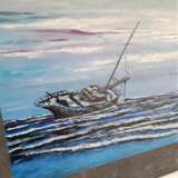 Картина «Старый корабль», Грунтованный оргалит, Лак, Импрессионизм, Морской пейзаж, Россия, 2021 г. - фото 7