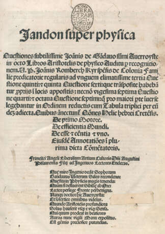 Johannes de Janduno. - Foto 1