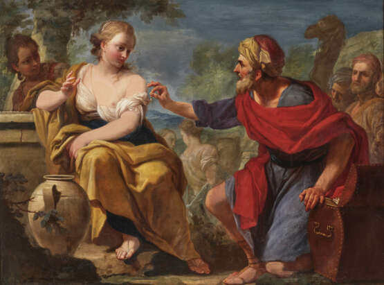 Rebekka und Elieser am Brunnen (Genesis, 24, 15-22). - photo 1