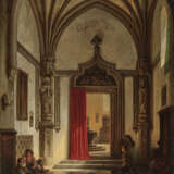 Gotischer Kircheninnenraum mit Figurenstaffage - photo 1