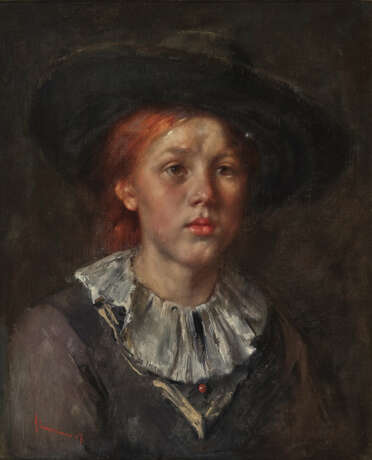Bildnis einer jungen Frau mit Hut - фото 1