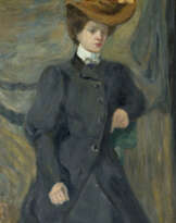 Portrait of a Lady in a Hat and Eruption of Mount Etna, double-sided work