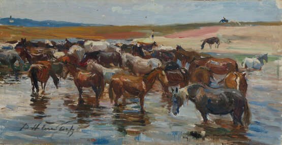 Horses at the Watering Hole - Foto 1