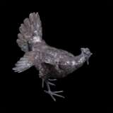 Серебряная миниатюра боевого петуха - photo 3