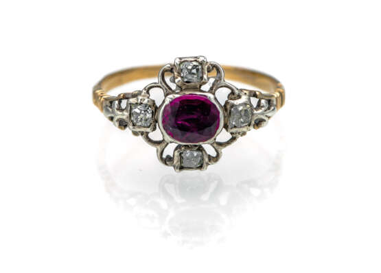 Rubin-Diamant-Ring - photo 1