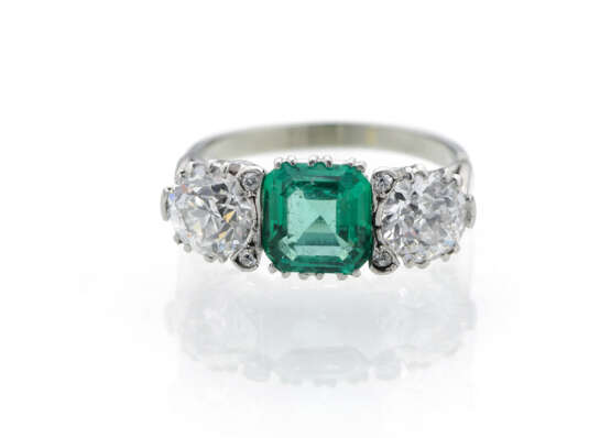 Smaragd-Diamant-Ring - photo 1