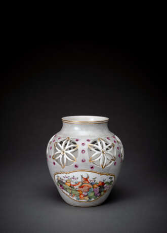 Pot-Pourri-Vase mit Fruchtdekor - Foto 1