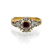 Granat-Diamant-Ring - Foto 1