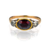 Granat-Diamant-Ring - Foto 1