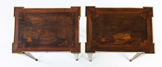 Paar feine Louis-XVI-Stil Beistell-Tischchen - photo 4