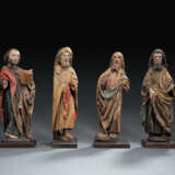 Bedeutende Spätgotische Gruppe von sechs Aposteln und drei weiblichen Heiligen - фото 3