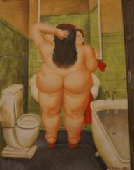 Fernando Botero "in the Morning in the bathroom"