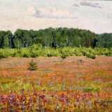 Пустошь Сухинин Афанасий Евстафьевич Cardboard Oil Landscape painting Russia 2004 - photo 1