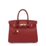 A ROUGE CASAQUE EPSOM LEATHER BIRKIN 30 WITH GOLD HARDWARE - photo 1