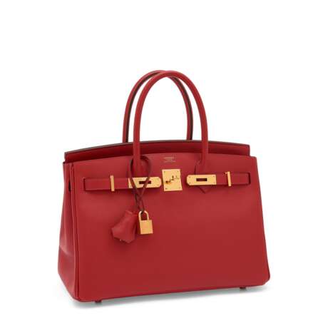 A ROUGE CASAQUE EPSOM LEATHER BIRKIN 30 WITH GOLD HARDWARE - photo 2