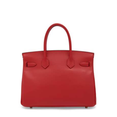 A ROUGE CASAQUE EPSOM LEATHER BIRKIN 30 WITH GOLD HARDWARE - фото 3