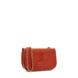 A RED LIZARD FLAP BAG WITH GOLD HARDWARE - Foto 2