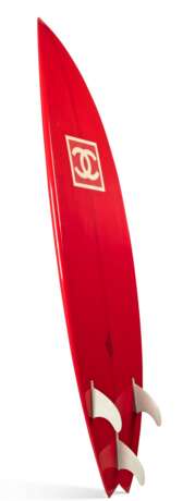A RED MONOCHROME CARBON FIBER SURF BOARD - photo 3