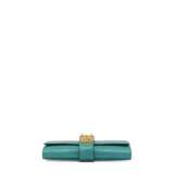 A MATTE BLEU PAON ALLIGATOR MÉDOR CLUTCH WITH PALLADIUM HARDWARE - photo 4